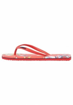 Superdry VINTAGE - T-bar Sandals - Red Hawaiian