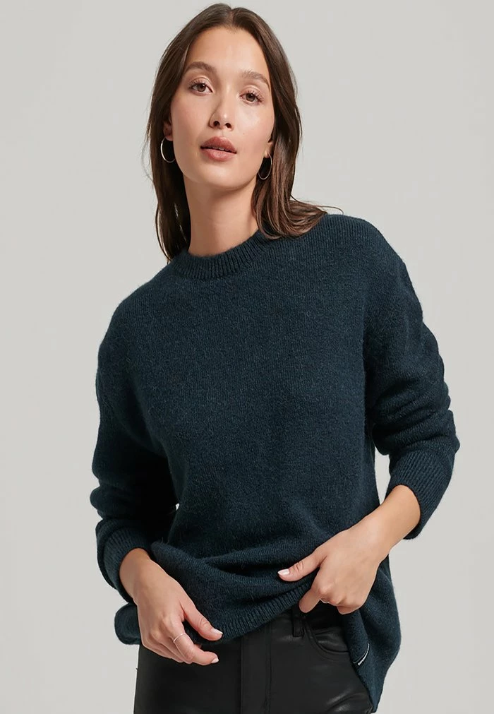 Superdry VINTAGE CLASSIC ESSENTIAL CREW - Jumper - Eclipse Navy 1 Superdry VINTAGE CLASSIC ESSENTIAL CREW - Jumper - Eclipse Navy