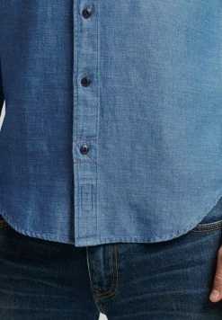 Superdry VINTAGE GRANDAD - Shirt - Indigo Slub Herringbone 9 Superdry VINTAGE GRANDAD - Shirt - Indigo Slub Herringbone -Superdry Shop a38e8711ff334e46bca2164870f08cf8