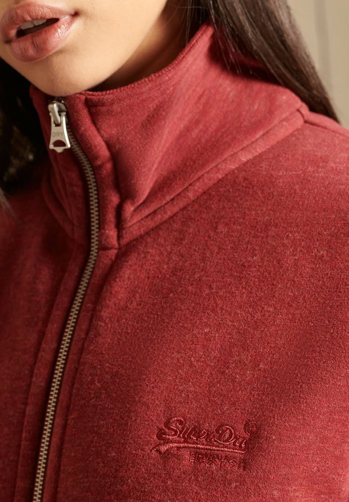 Superdry Zip-up Sweatshirt - Rhubarb Marl 1 Superdry Zip-up Sweatshirt - Rhubarb Marl