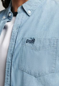 Superdry Shirt - Indigo Chambray -Superdry Shop a3aa5ec6ed6f452e91ea39632c8aa1ae