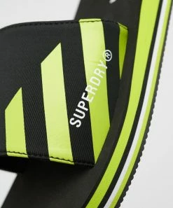Superdry Pool Slides - Black/lime -Superdry Shop a3affd7ff3534d3da599bc9cec2d9fcd