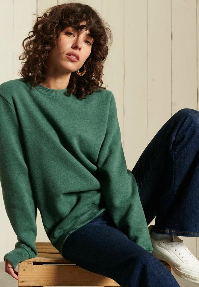 Superdry VINTAGE - Sweatshirt - Heritage Pine Green Marl 2 Superdry VINTAGE - Sweatshirt - Heritage Pine Green Marl - Image 2