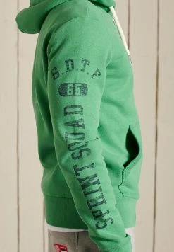 Superdry TRACK & FIELD - Zip-up Sweatshirt - Oregon Green Marl -Superdry Shop a3f495d0c4434452ad5d48b694939dad