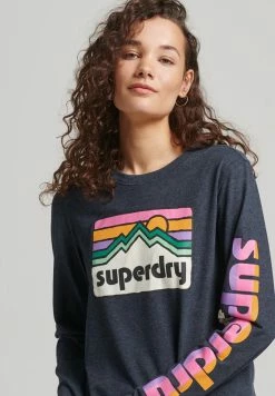 Superdry TERRAIN - Long Sleeved Top - Eclipse Navy