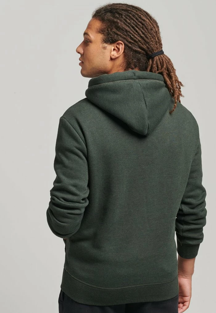 Superdry LOGO EMBROIDERED - Hoodie - Dark Olive Marl 2 Superdry LOGO EMBROIDERED - Hoodie - Dark Olive Marl - Image 2