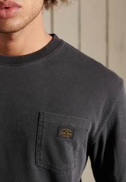 Superdry LONG SLEEVE - Long Sleeved Top - Vintage Wash Black -Superdry Shop a452be28bd0242319f4ffa328c52e834