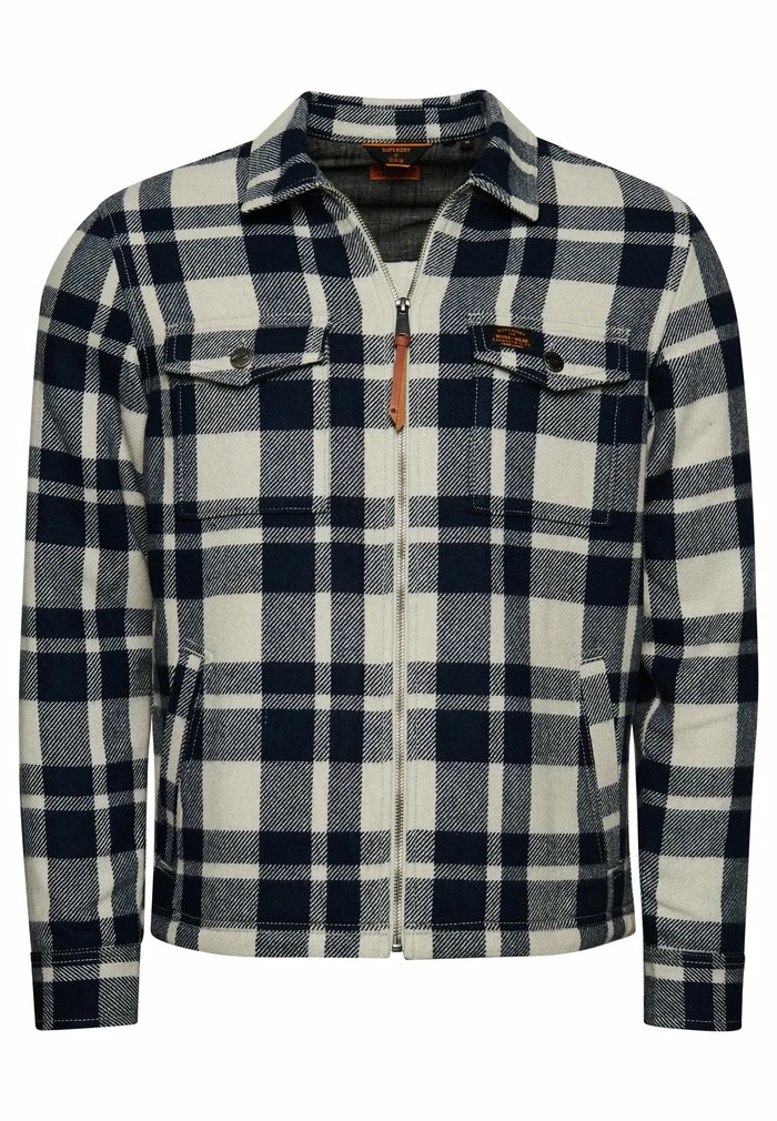 Superdry Summer Jacket - Rosce Check Ecru 6 Superdry Summer Jacket - Rosce Check Ecru - Image 6
