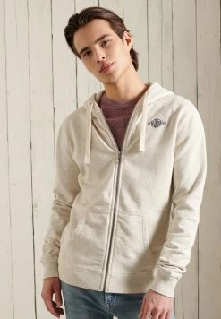 Superdry Zip-up Sweatshirt - Cadet Grey Marl