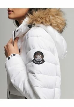 Superdry Winter Coat - White -Superdry Shop a55c54f4deb84983abb5bf3ad3406d27