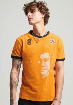 Superdry ALLSTARS BL GRAPHIC RINGER - Print T-shirt - Track Gold