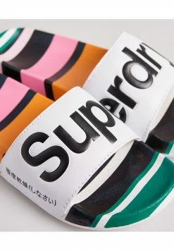 Superdry AOP BEACH SLIDE - Mules - Rainbow Stripe -Superdry Shop a58a25a53b314eab9dc0f18ba009b616