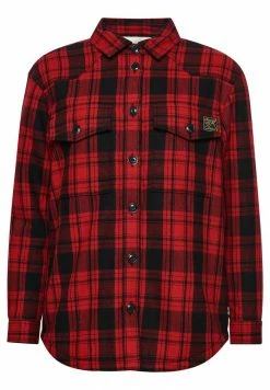 Superdry BORG - Light Jacket - Red Check -Superdry Shop a59a1b37c85a4dd99668476f6694be40