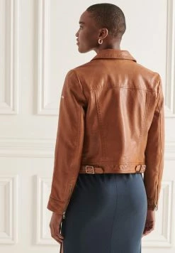 Superdry Leather Jacket - Tan -Superdry Shop a5a43f5214424c75b3e118e9b19d5b7b