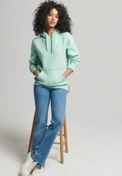 Superdry VINTAGE - Hoodie - Minted Marl -Superdry Shop a6095b053c6a4bfcb856616a9ebcb36d