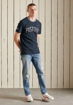 Superdry COLLEGIATE - Basic T-shirt - Eclipse Navy