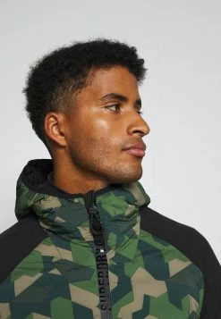 Superdry MOTION RADAR HOODED HYBRID - Soft Shell Jacket - Dark Green -Superdry Shop a60f21f92efd4478b0f76b3c49b1b3a9