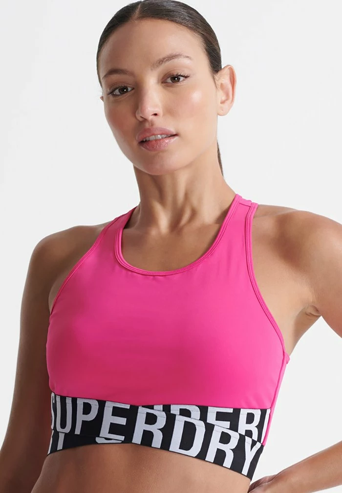 Superdry TRAINING CORE CROSS - Bustier - Raspberry Sorbet 1 Superdry TRAINING CORE CROSS - Bustier - Raspberry Sorbet