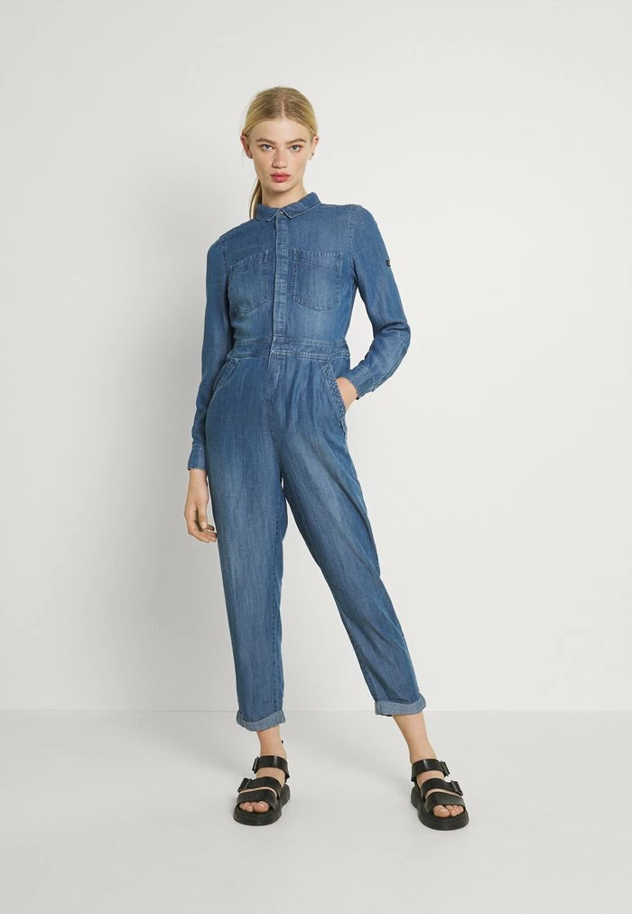 Superdry BOILER - Jumpsuit - Mid Wash 1 Superdry BOILER - Jumpsuit - Mid Wash
