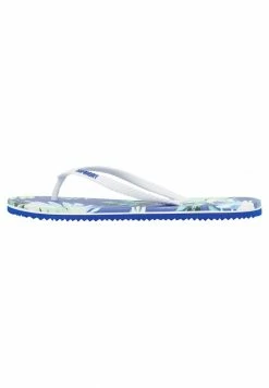 Superdry VINTAGE - T-bar Sandals - Blue Palm