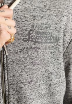 Superdry SCRIPT STYLE COLLEGE - Zip-up Sweatshirt - Light Grey -Superdry Shop a6c535ebbed04a71a7c9be695851012d