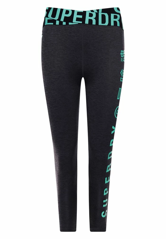 Superdry Leggings - Trousers - Charcoal Marl Hot Mint 6 Superdry Leggings - Trousers - Charcoal Marl Hot Mint - Image 6
