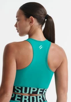 Superdry TRAINING CORE CROSS - Bustier - Teal Blue -Superdry Shop a6f8230e6b1349b1a3f3a30b67731b9c