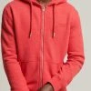Superdry Zip-up Sweatshirt - Papaya Red Marl