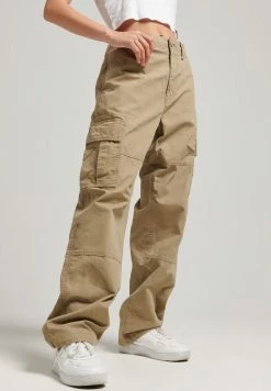 Superdry BAGGY - Cargo Trousers - Dress Beige