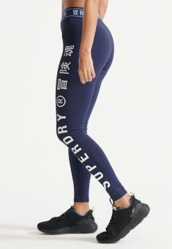 Superdry SPORT TRAINING ELASTIC - Leggings - Rich Navy -Superdry Shop a8450b3db4b742c787b6886cb9d34a41