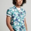 Superdry REVERE SHORT SLEEVE - Shirt - Navy Clouds