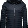 Superdry Winter Jacket - Navy Herringbone