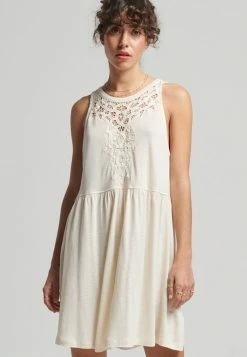 Superdry VINTAGE RACER - Day Dress - Oatmeal