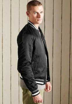 Superdry Bomber Jacket - Jet Black -Superdry Shop a882e073ab6047d4817950db16993454