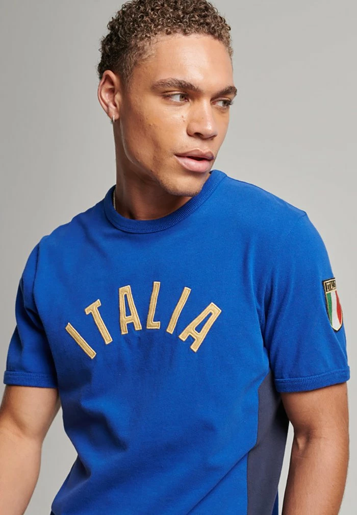 Superdry RINGSPUN FOOTBALL ITALY - Print T-shirt - Regal Blue 3 Superdry RINGSPUN FOOTBALL ITALY - Print T-shirt - Regal Blue - Image 3