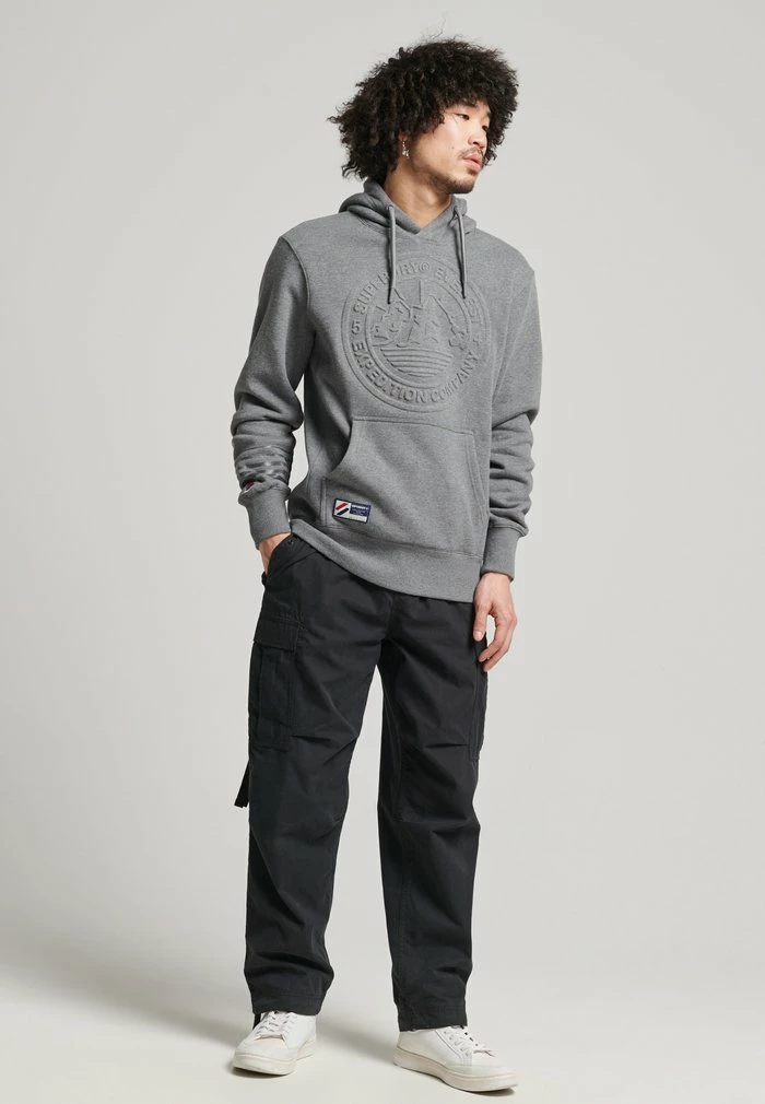 Superdry EXPEDITION EMBOSSED - Hoodie - Dark Charcoal Marl 2 Superdry EXPEDITION EMBOSSED - Hoodie - Dark Charcoal Marl - Image 2