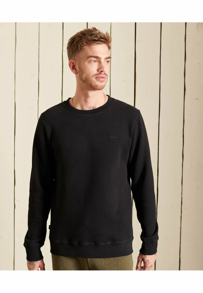 Superdry VINTAGE LOGO CREW - Sweatshirt - Black 2 Superdry VINTAGE LOGO CREW - Sweatshirt - Black - Image 2
