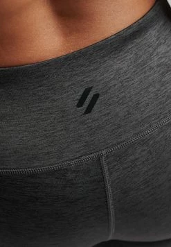 Superdry TRAINING GRAPHIC - Leggings - Trousers - Charcoal Marl Raspberry Sorbet -Superdry Shop a9c9b581224b4842a9352ac9c324aa49