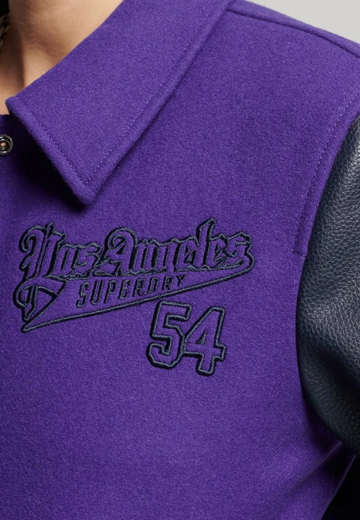 Superdry VINTAGE MIXED VARSITY - Light Jacket - Purple 2 Superdry VINTAGE MIXED VARSITY - Light Jacket - Purple - Image 2