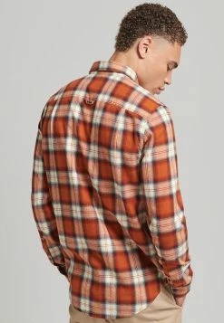 Superdry VINTAGE LUMBERJACK - Shirt - Rodrick Check Rusty Orange