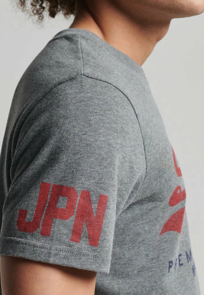 Superdry VINTAGE CLASSIC - Print T-shirt - Rich Charcoal Marl 2 Superdry VINTAGE CLASSIC - Print T-shirt - Rich Charcoal Marl - Image 2