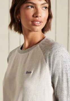 Superdry VINTAGE BASEBALL 3/4 SLEEVED - Long Sleeved Top - Oat Marl/athletic Grey Marl 7 Superdry VINTAGE BASEBALL 3/4 SLEEVED - Long Sleeved Top - Oat Marl/athletic Grey Marl -Superdry Shop ab0ff16471a94cb7950fb2e693bba066