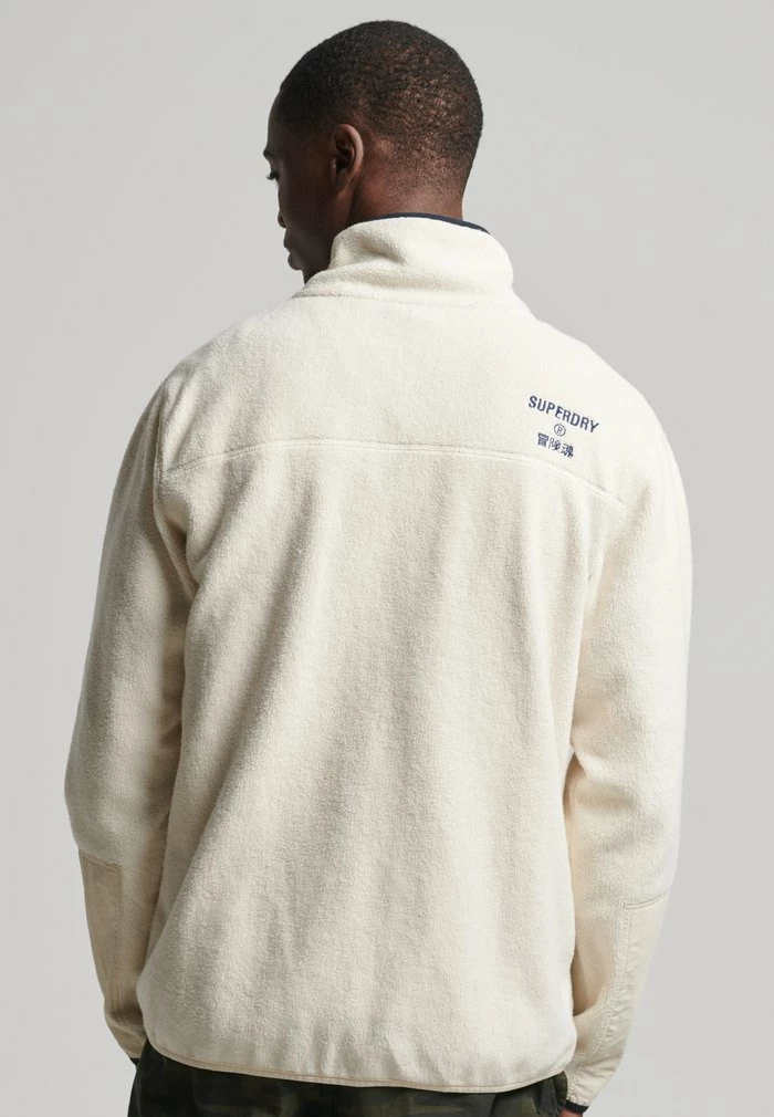 Superdry Fleece Jacket - Pale Oatmeal 3 Superdry Fleece Jacket - Pale Oatmeal - Image 3