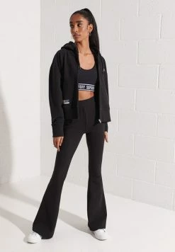 Superdry Zip-up Sweatshirt - Black