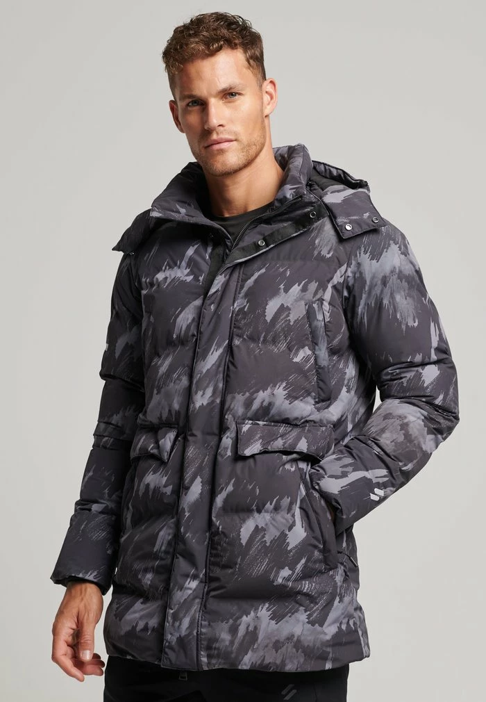 Superdry BOXY PUFFER - Winter Coat - Brush Camo Dark 1 Superdry BOXY PUFFER - Winter Coat - Brush Camo Dark
