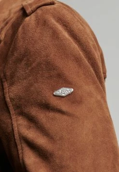 Superdry Leather Jacket - Tobacco Suede -Superdry Shop ab8f05d0356d4e7fa1c449ff4e4bca66
