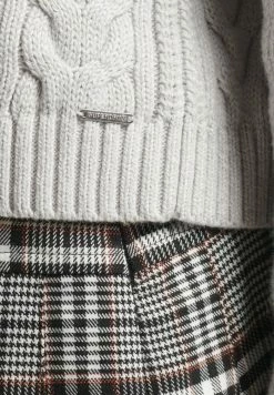 Superdry DROPPED SHOULDER CABLE CREW NECK - Jumper - Light Dove Grey -Superdry Shop ab99cc7704494489bcb55d19284084c2