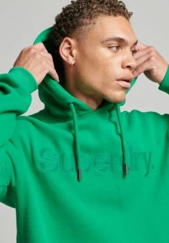 Superdry CORE LOGO SOURCE BRUSHED - Hoodie - Drop Kick Green -Superdry Shop abd33b76494e4900921b4145f70223e8