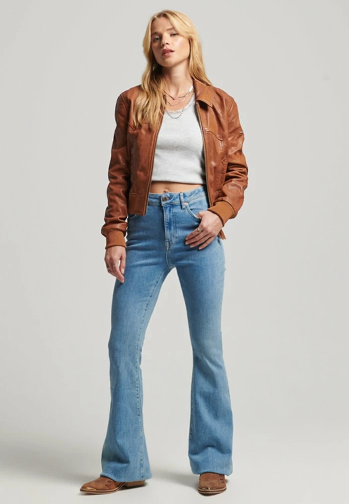 Superdry Leather Jacket - Tan 1 Superdry Leather Jacket - Tan