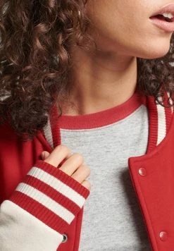 Superdry VINTAGE VARSITY - Bomber Jacket - Varsity Red Oatmeal -Superdry Shop ac0c9c52392f4672b5438b11db88188b